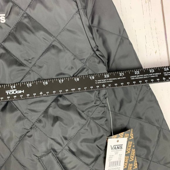 Vans Small Black Quilted Long Sleeve Jacket New Women - Picture 6 of 8